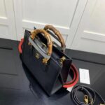 Gucci GG Women Diana Small Tote Bag Double G Black Leather - Imagen 4