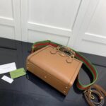 Gucci GG Women Diana Small Tote Bag Double G Brown Cuir Leather - Image 6