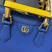 Gucci GG Women Diana Small Tote Bag Double G Royal Blue Leather (7)