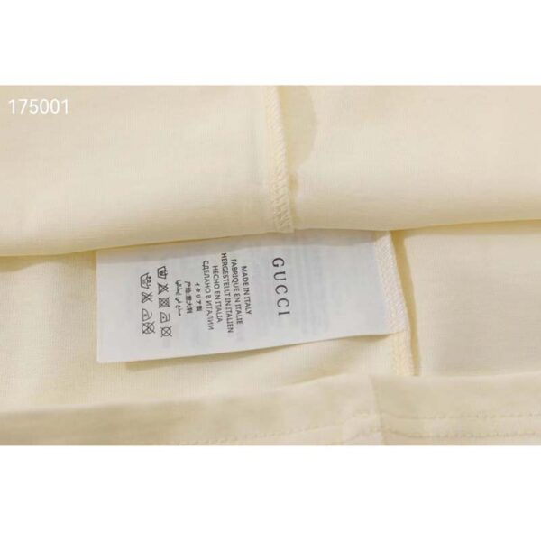 Gucci GG Women Gucci 100 Cotton T-Shirt White Cotton Jersey Crewneck Oversize Fit (11)
