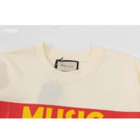 Gucci GG Women Gucci 100 Cotton T-Shirt White Cotton Jersey Crewneck Oversize Fit (4)