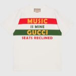 Gucci GG Women Gucci 100 Cotton T-Shirt White Cotton Jersey Crewneck Oversize Fit