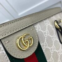 Gucci GG Women Ophidia Medium GG Tote Beige White Supreme Canvas (6)