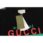 Gucci GG Men Original Gucci Print Oversize T-Shirt Black Cotton Jersey Crewneck - Image 6