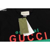 Gucci GG Men Original Gucci Print Oversize T-Shirt Black Cotton Jersey Crewneck (9)