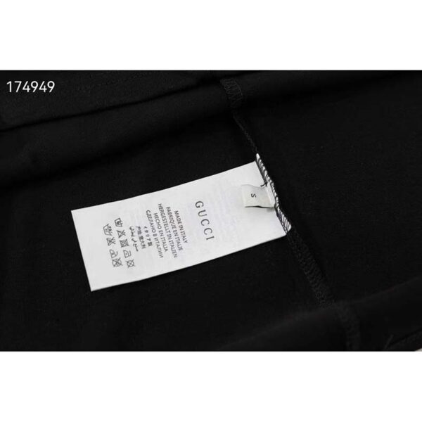 Gucci GG Women Original Gucci Print Oversize T-Shirt Black Cotton Jersey Crewneck (4)