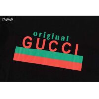 Gucci GG Men Original Gucci Print Oversize T-Shirt Black Cotton Jersey Crewneck (9)