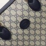 Gucci Unisex Business Case Interlocking G Blue Beige GG Supreme Canvas - Image 9