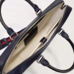 Gucci Unisex Business Case Interlocking G Blue Beige GG Supreme Canvas - Image 8