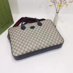 Gucci Unisex Business Case Interlocking G Blue Beige GG Supreme Canvas - Image 4