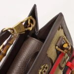 Gucci Unisex Diana Jumbo GG Mini Tote Bag Red Camel Ebony Canvas - Imagen 10