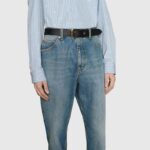 Gucci Unisex GG Belt with Square Buckle and Interlocking G 3.6 cm Width - Image 9