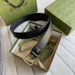Gucci Unisex GG Belt with Square Buckle and Interlocking G 3.6 cm Width - Image 4