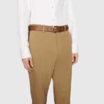 Gucci Unisex GG Belt with Square Buckle and Interlocking G Brown 3.6 cm Width – Image 9