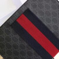 Gucci Unisex GG Black Pouch Black Grey GG Supreme Canvas Blue Red Web (10)