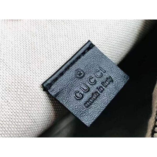 Gucci Unisex GG Embossed Belt Bag Black Tonal Leather (8)