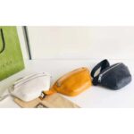 Gucci Unisex GG Embossed Belt Bag White Tonal Leather - Image 9