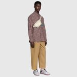 Gucci Unisex GG Embossed Belt Bag White Tonal Leather - Image 11