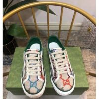 Gucci Unisex GG Gucci Tennis 1977 Sneaker Green Red Web Flat 2 cm Heel (5)