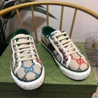 Gucci Unisex GG Gucci Tennis 1977 Sneaker Green Red Web Flat 2 cm Heel (5)