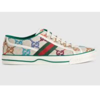 Gucci Unisex GG Gucci Tennis 1977 Sneaker Green Red Web Flat 2 cm Heel (5)