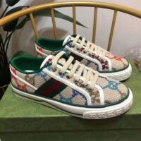 Gucci Unisex GG Gucci Tennis 1977 Sneaker Green Red Web Flat 2 cm Heel (5)