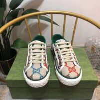 Gucci Unisex GG Gucci Tennis 1977 Sneaker Green Red Web Flat 2 cm Heel (5)