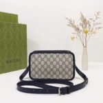 Gucci Unisex GG Shoulder Bag Beige Blue GG Supreme Canvas Leather – Image 4