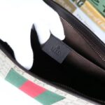 Gucci Unisex GG Supreme Web Pouch GG Supreme Canvas Green Red Web - Imagen 10