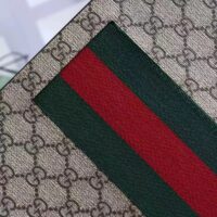 Gucci Unisex GG Supreme Web Pouch GG Supreme Canvas Green Red Web (4)