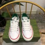 Gucci Unisex Gucci Tennis 1977 Sneaker White Leather Green Red Web Flat – Bild 4