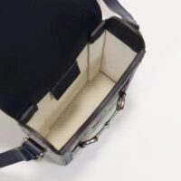 Gucci Unisex Horsebit 1955 Mini Bag Beige Blue GG Supreme Canvas (3)