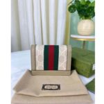 Gucci Unisex Ophidia Card Case Wallet Beige White GG Supreme Canvas - Image 4