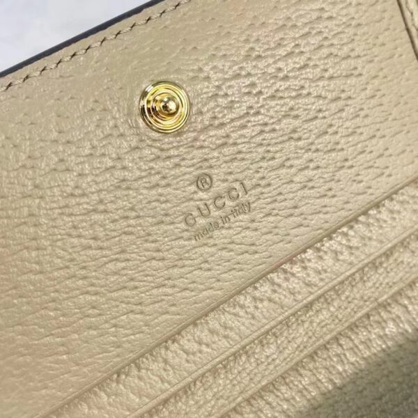 Gucci Unisex Ophidia Card Case Wallet Beige White GG Supreme Canvas (4)