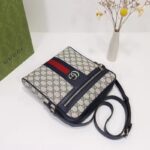Gucci Unisex Ophidia GG Small Messenger Bag Beige Blue Supreme Canvas - Image 6