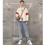 Gucci Unisex Sneaker Web White Leather Green Red Web Lace Up Flat - Image 21