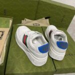 Gucci Unisex Sneaker Web White Leather Green Red Web Lace Up Flat - Image 5
