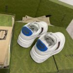 Gucci Unisex Sneaker Web White Leather Green Red Web Lace Up Flat - Image 8