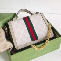 Gucci Women Dionysus GG Mini Shoulder Bag Beige White Supreme Canvas (7)