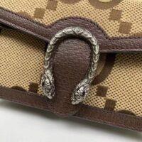 Gucci Women Dionysus Jumbo GG Super Mini Bag Camel Ebony Canvas (2)