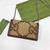 Gucci Women Dionysus Jumbo GG Super Mini Bag Camel Ebony Canvas (2)