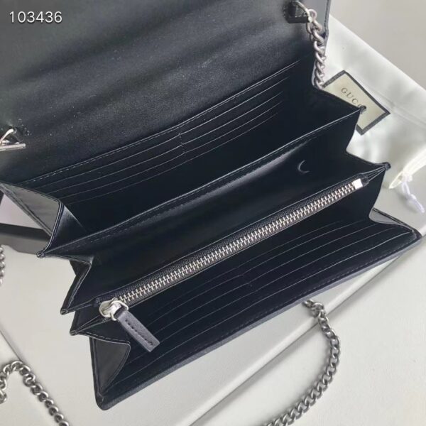 Gucci Women GG Marmont Matelassé Mini Bag Black Leather Double G (3)