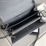 Gucci Women GG Marmont Matelassé Mini Bag Grey Leather Double G - Image 9