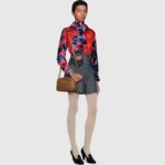 Gucci Women GG Marmont Small Matelassé Shoulder Bag Brown Leather Double G - immagine 11