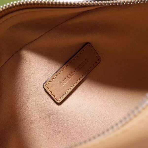 Gucci Women GG Marmont Small Shoulder Bag Beige Matelassé Leather (10)