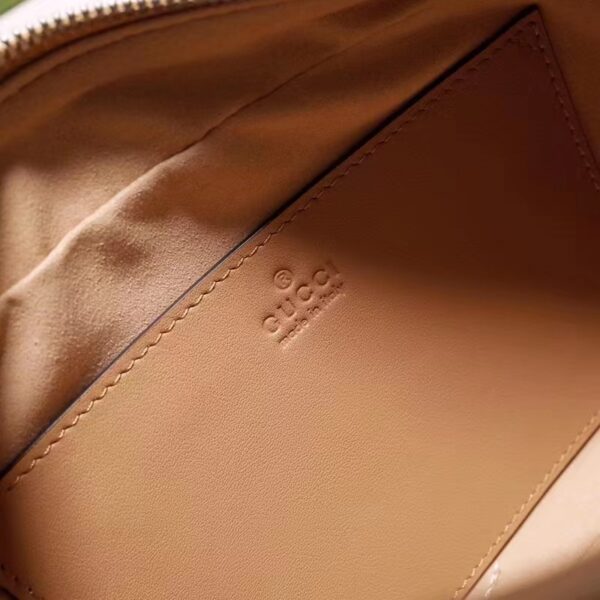 Gucci Women GG Marmont Small Shoulder Bag Beige Matelassé Leather (8)