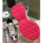 Gucci Women GG Rhyton Sneaker Beige Ebony Blue Supreme Canvas Low 4 cm Heel – Image 8