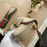 Gucci Women Gucci Horsebit 1955 Small Bag Beige White GG Supreme Canvas (3)