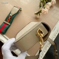 Gucci Women Gucci Horsebit 1955 Small Bag Beige White GG Supreme Canvas (3)