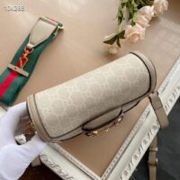 Gucci Women Gucci Horsebit 1955 Small Bag Beige White GG Supreme Canvas (3)